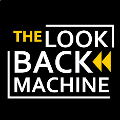 Logo for podcast series, THE LOOKBACK MACHINE